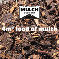 Mulch with 'Canterbury Mulch Delivery' logo and text about a 4m³ load delivered.